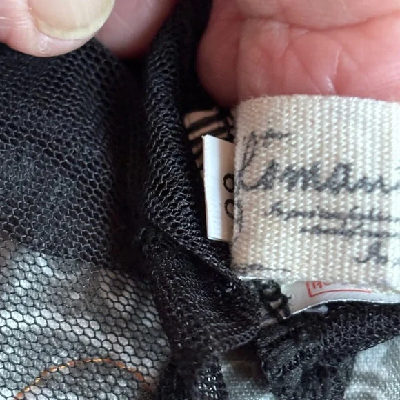 Romantic Fiona Elegant Black Sheer Sleeveless Top with Floral Accents Small - Picture 7 of 9